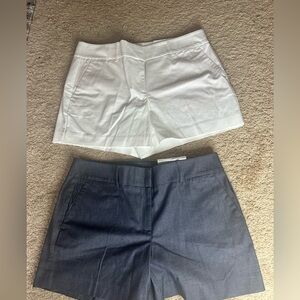 Ann Taylor Factory Bundle of 2Pair of NWT Women's White and Blue Shorts Size 6
